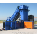 horizontal cardboard plastic bottle baling press machine